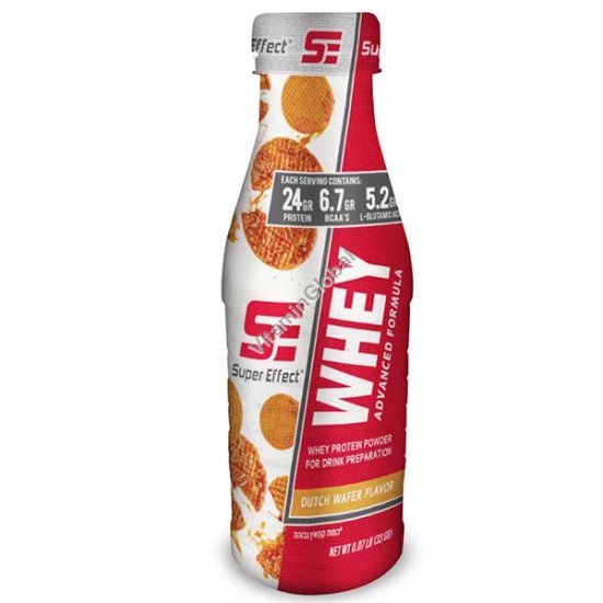 Whey Protein Advanced Formula, Dutch Waffle Flavor, 33g (1.16 oz) Single-Serve Bottle - Super Effect