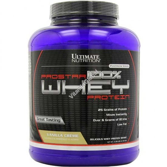 ProStar Whey Protein Vanilla Flavor 2.39 kg - Ultimate Nutrition