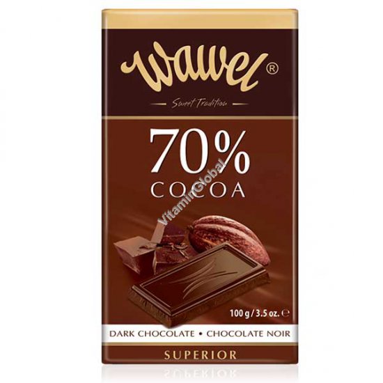 Dark Chocolate 70% cocoa 100g (3.5 oz.) - Wawel