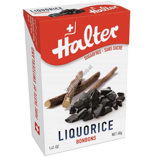 Sugar Free Liquorice Bonbons 40g - Halter