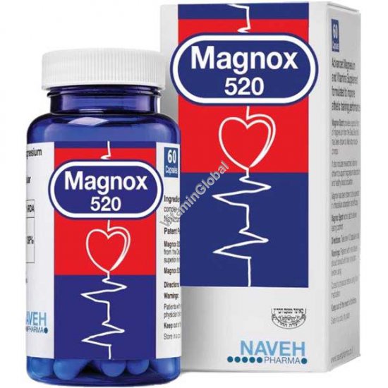 Magnox 520 - Kosher Badatz Magnesium Complex 520mg 60 tablets - Naveh