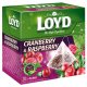 Cranberry and Raspberry Fruit Tea 20 pyramid tea bags - Loyd