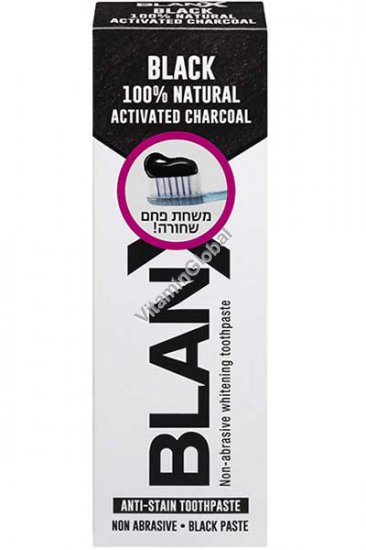 Whitening Black Toothpaste with Natural Activated Charcoal 75 ml - BlanX