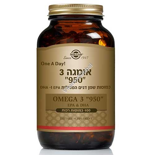 Triple Strength Omega-3 950 mg, 100 Softgels - Solgar