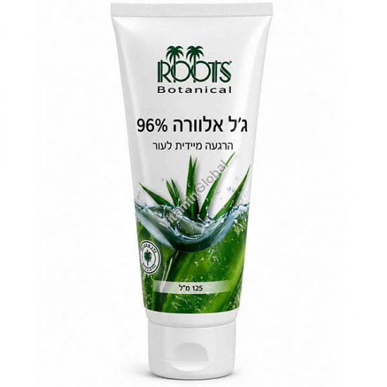 Aloe Vera Gel 96% - Instant Soothing for Skin, 125 ml (4.23 fl oz) - Roots Botanical