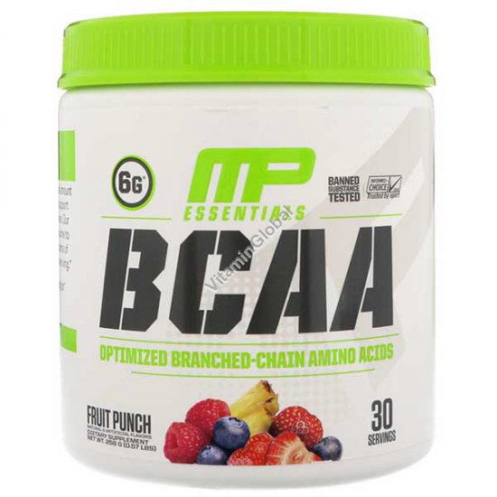 BCAA Powder Fruit Punch 0.57 LBS (258g) - MusclePharm