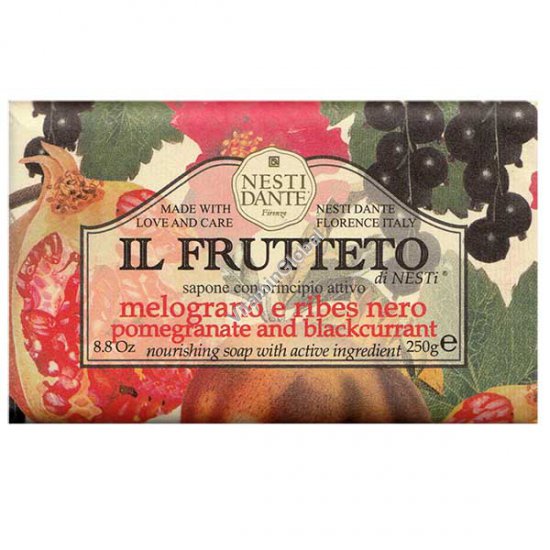 IL Frutteto Pomegranate & Blackcurrant Soap Bar 250g (8.8oz) - Nesti Dante