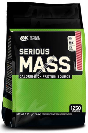 Serious Mass Weight Gainer Strawberry 5.455g - Optimum Nutrition
