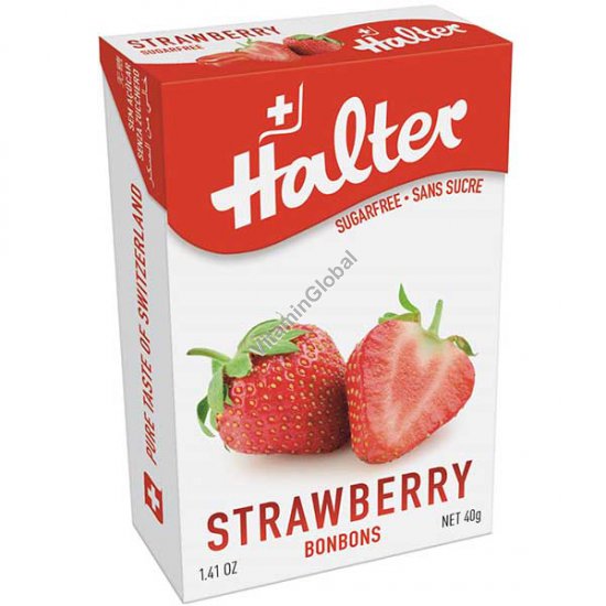 Sugar Free Strawberry Bonbons 40g - Halter