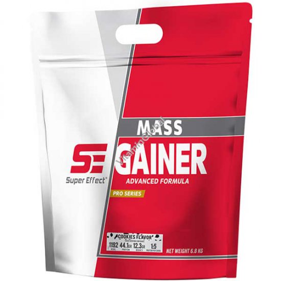 Kosher Mass Gainer - Advanced Mass Gain Formula, Cookies Flavor 6800g - Super Effect