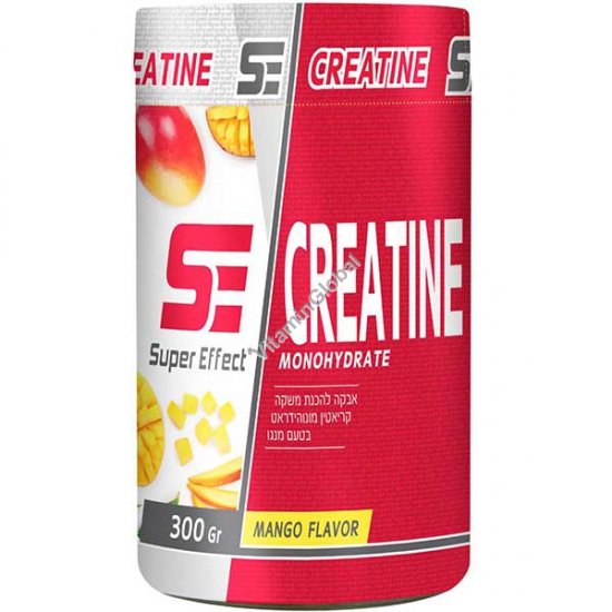 Creatine Monohydrate, Mango Flavor, Kosher Badatz Certified, 300g (10.58 oz) - Super Effect