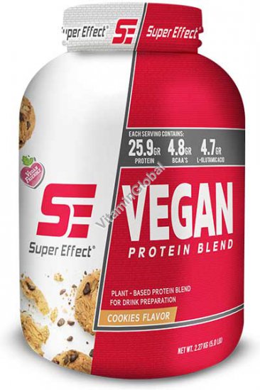 Vegan Protein Blend Cookies Flavor 5.0 LB (2.27kg) - Super Effect