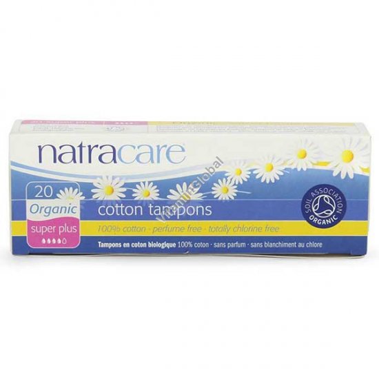 Organic Cotton Tampons, Super Plus 20 Count - Natracare