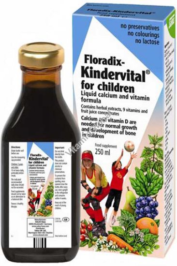 Multivitamin Floradix Kindervital for Children 250 ml - Salus