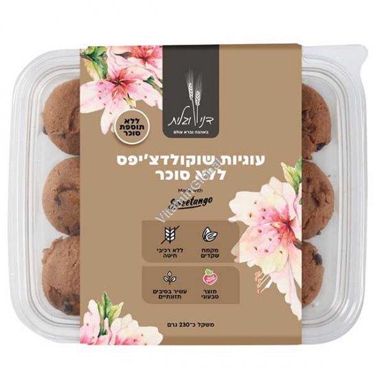 Gluten-Free, No Added Sugar, Almond Flour Chocolate Chip Cookies 230g (8.1 oz) - Danny & Galit