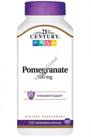 Pomegranate 500mg 120 Vegetarian Capsules - 21st Century