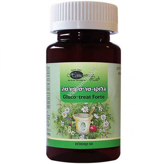 Gluco-Treat Forte for reducing blood sugar levels 60 capsules - Homeotreat Lab