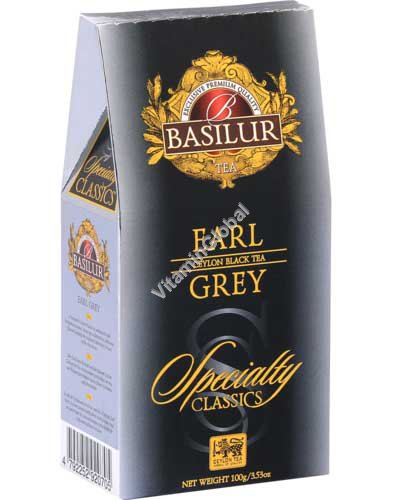 Ceylon Black Tea Earl Grey, Specialty Classics Collection 100g (3.53 oz) - Basilur