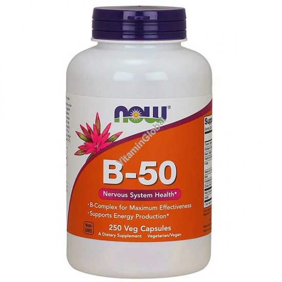 B-50 Complex 250 Veg Capsules - NOW Foods