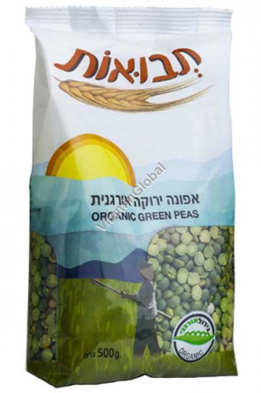 Organic Green Split Peas 500g - Tvuot