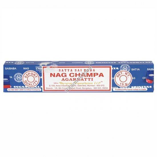 Incienso Satya Sai Baba Nag Champa (Agarbatti) [15 gramos]