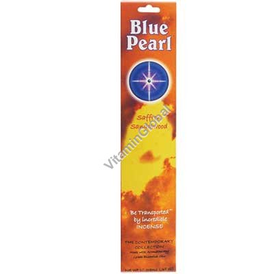 Saffron Sandalwood Natural Incense Sticks 10g - Blue Pearl