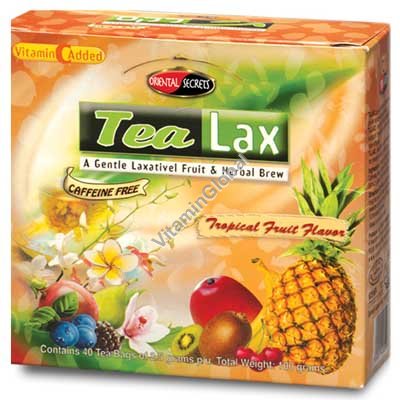 Tea Lax Tropical Fruit Flavor 40 Tea Bags - Oriental Secrets
