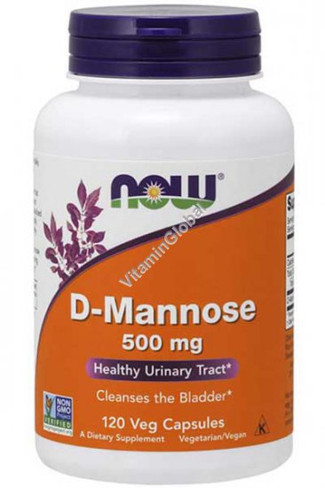 D-Mannose 500 mg 120 Veg capsules - Now Foods