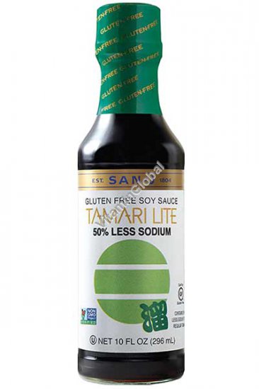 Gluten Free Tamari Soy Sauce, 50% Less Sodium 296ml (10 Fl Oz) - San-J