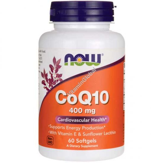 Coenzyme Q10 400 mg 60 softgels - NOW Foods