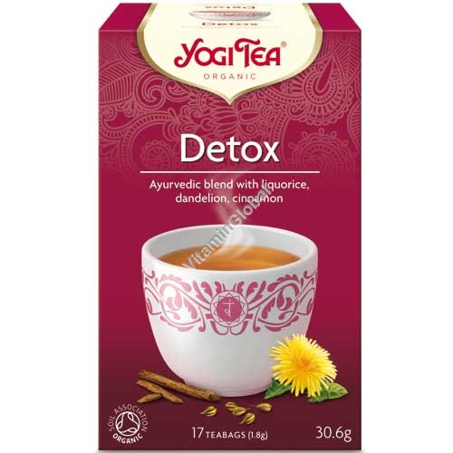 Organic Detox Blend with Liquorice, Dandelion, Cinnamon 17 tea bag - Yogi Tea
