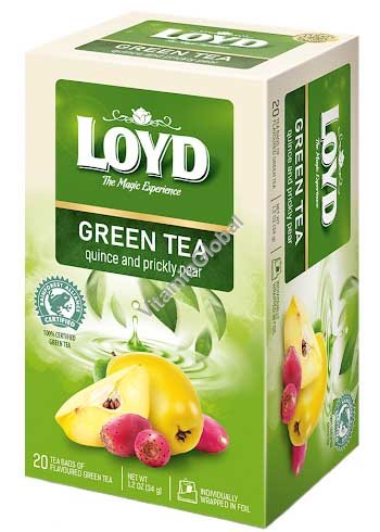 Green Tea with Quince and Prickly Pear 20 tea bags - Loyd
