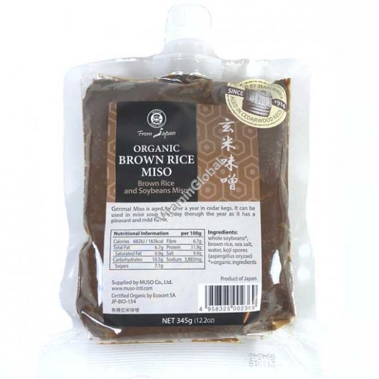 Organic Brown Rice Genmai Miso 345g (12.2 oz) - Muso From Japan