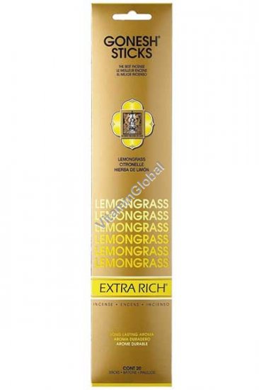 Lemongrass Incense Sticks 20 count - Gonesh Sticks