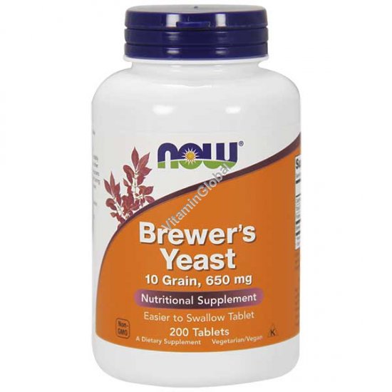 Brewer\'s Yeast 650 mg 200 tablets - Now Foods