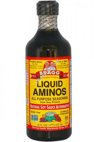 Liquid Aminos All Purpose Seasoning Soy Sauce Alternative 473 ml (16 fl oz) - Bragg