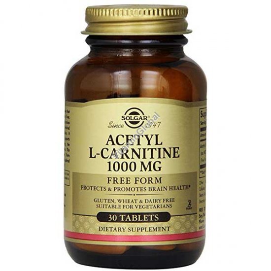 Acetyl L-Carnitine 1000 mg 30 tablets - Solgar