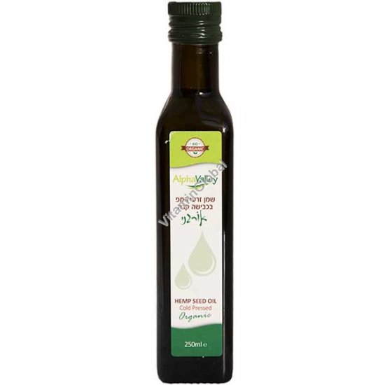 Organic Cold Pressed Hemp Oil 250ml - Alpha Valley