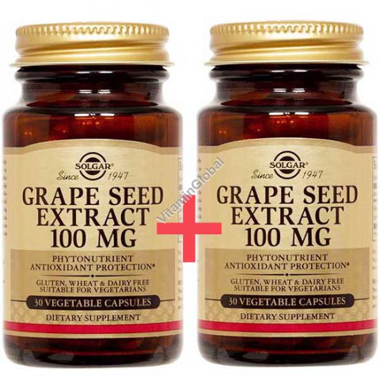 Grape Seed Extract 100 mg 60 (30+30) vegetable capsules - Solgar