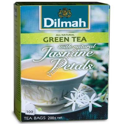 Green Tea with Jasmine Petals 100 tea bags - Dilmah