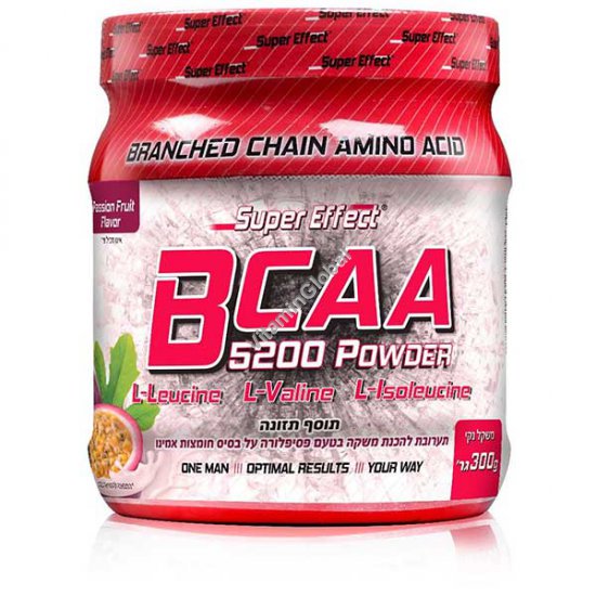 Kosher BCAA 5200 Powder Passion Fruit Flavor 300g - Super Effect