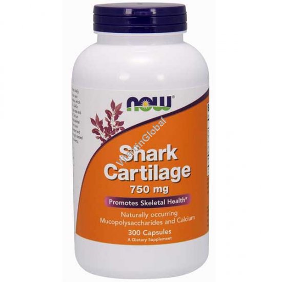 Shark Cartilage 750 mg 300 capsules - Now Foods