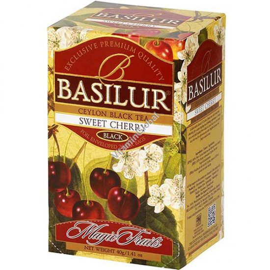 Ceylon Black Tea Sweet Cherry 20 tea bags - Basilur