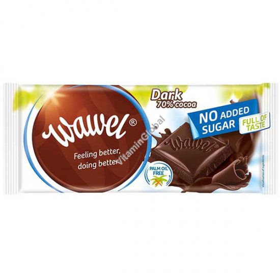 No Added Sugar, Dark 70% Cocoa Chocolate 100g - Wawel