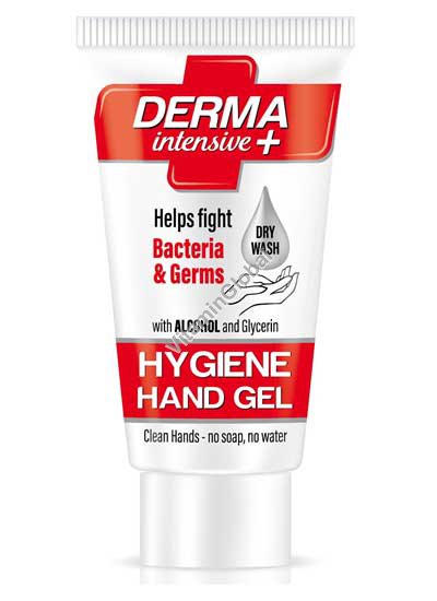 Antibacterial Hygiene Hand Gel with 65% alcohol and glycerin 50ml - Derma Intensive +