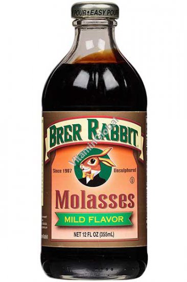 Unsulphured Molasses, Mild Flavor, 355 ml (12 FL OZ) - Brer Rabbit