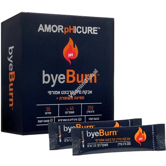 byeBurn fast-acting support for occasional acidity discomfort, 30 sachets - Amorphicure