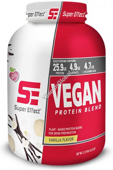 Vegan Protein Blend Vanilla Flavor 5.0 LB (2.27kg) - Super Effect