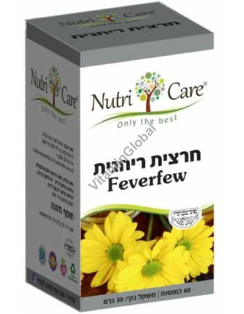 Kosher Badatz Feverfew 400 mg 60 Veg Capsules - Nutri Care