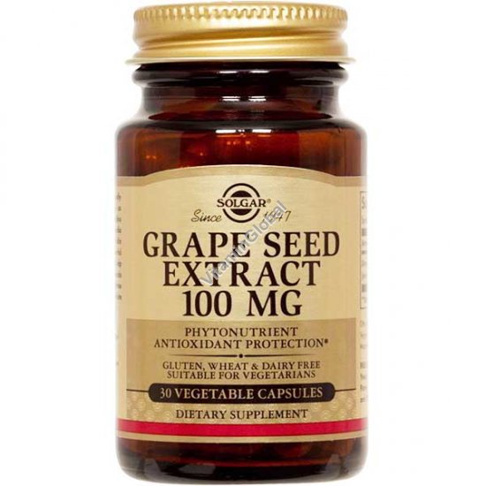 Grape Seed Extract 100 mg 30 vegetable capsules - Solgar